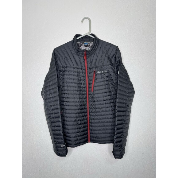 Eddie Bauer Black First Ascent Puffer Jacket StormDown 800 Mens Sz M RARE Sample - Picture 1 of 16